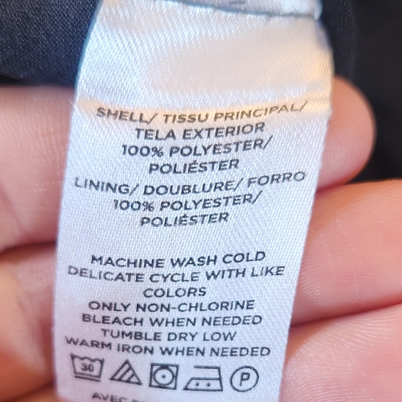 Ann Taylor Loft Clip Dot Shirred Ruffle Neck Blouse Black XS - Picture 10 of 10